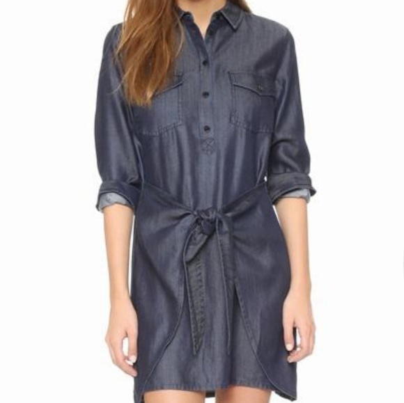 Club Monaco Ladore Denim Tie Front Dress 8 - Picture 8 of 8